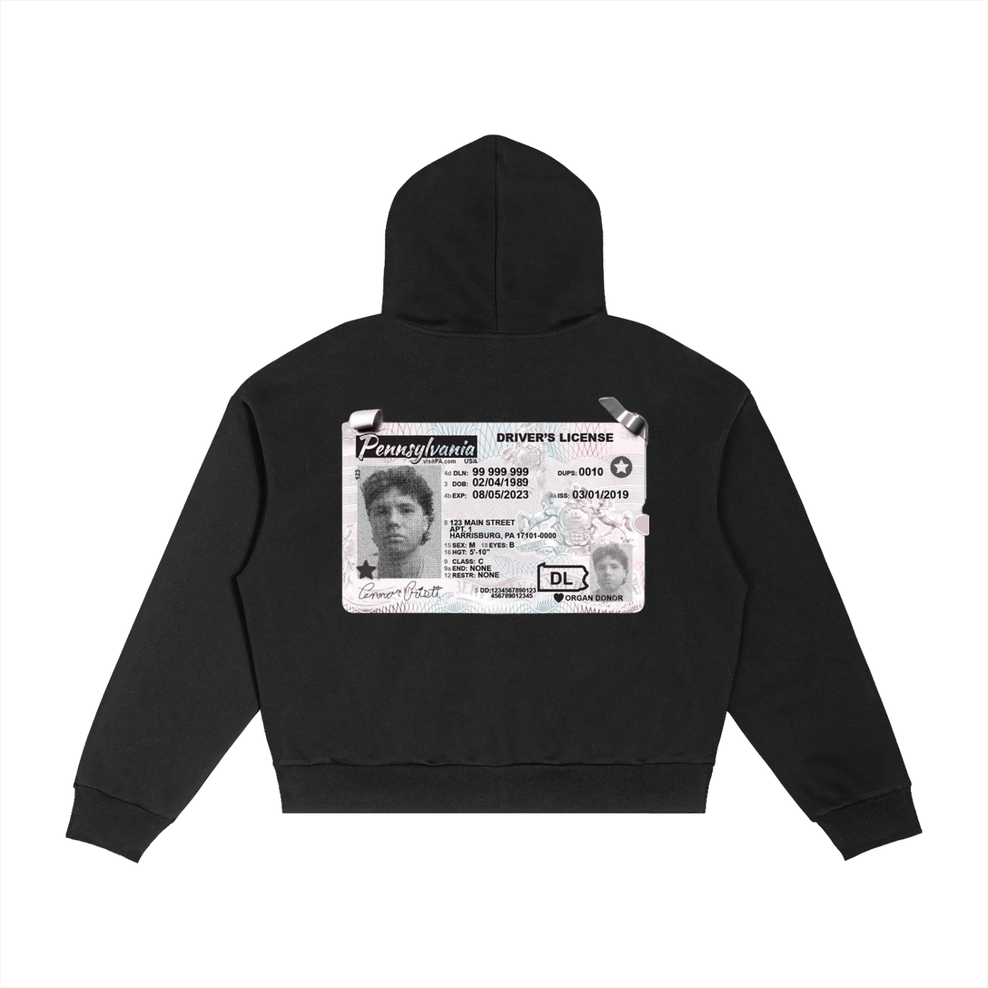 Contrast Plaid Fake ID Zip Up
